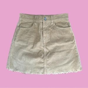 Brandy Melville John Galt tan/beige corduroy skirt size small